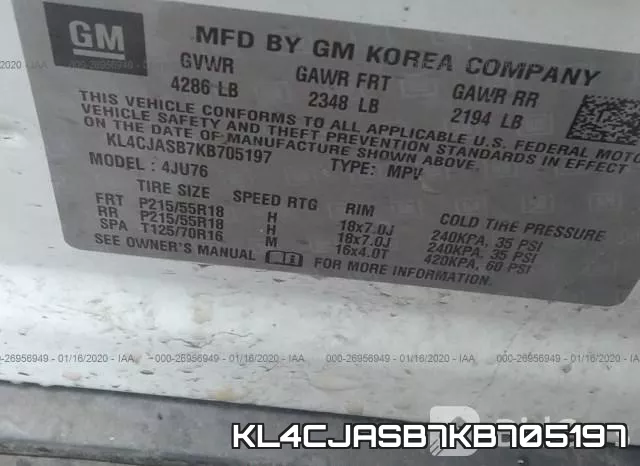 KL4CJASB7KB705197