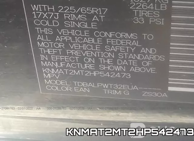 KNMAT2MT2HP542473