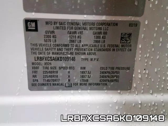 LRBFXCSA6KD109148