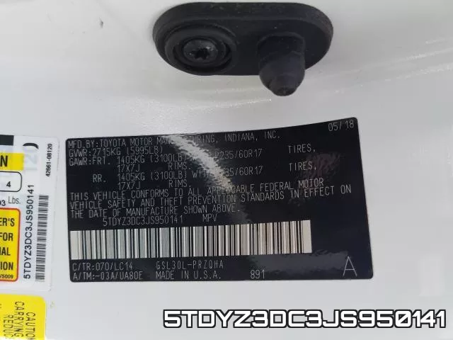 5TDYZ3DC3JS950141