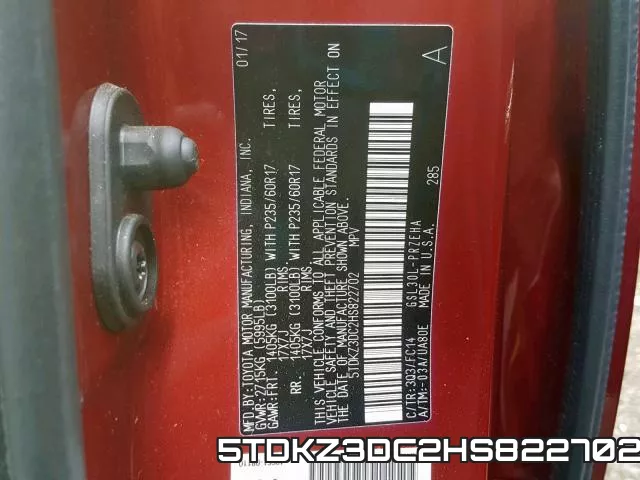5TDKZ3DC2HS822702