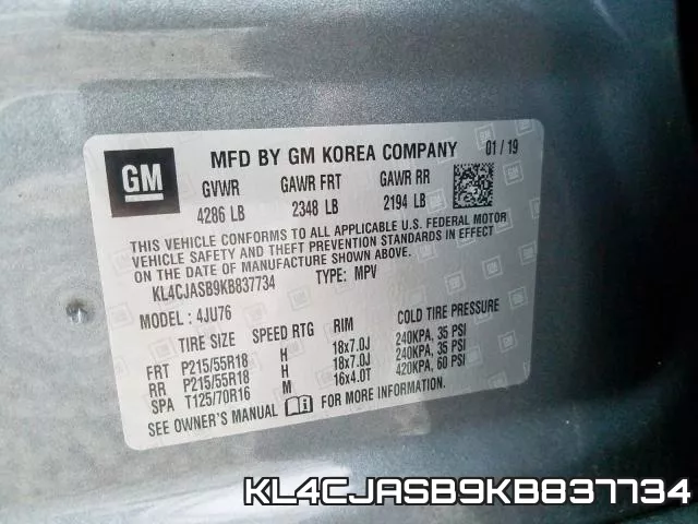 KL4CJASB9KB837734