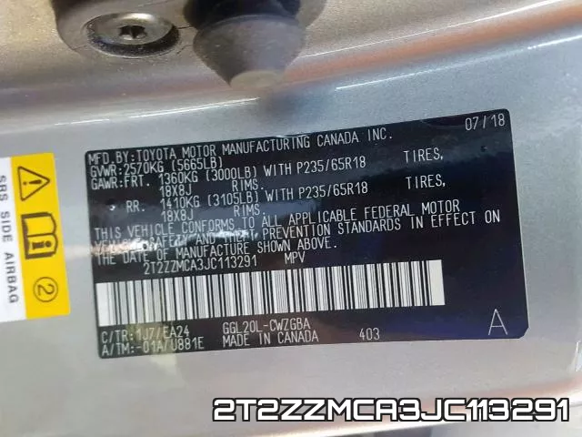 2T2ZZMCA3JC113291