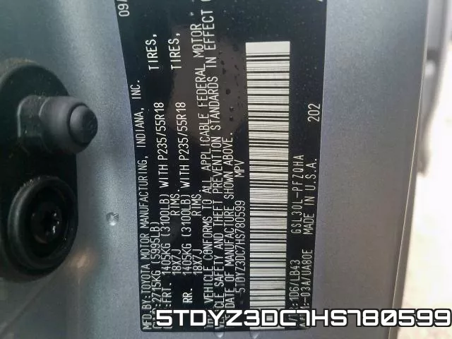 5TDYZ3DC7HS780599