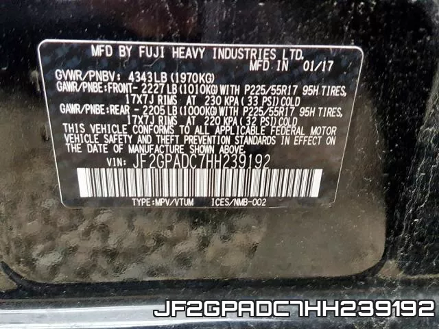 JF2GPADC7HH239192