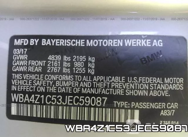 WBA4Z1C53JEC59087