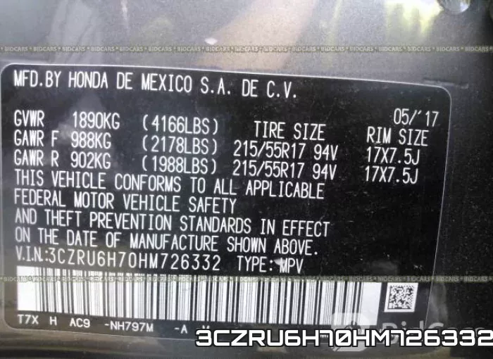 3CZRU6H70HM726332