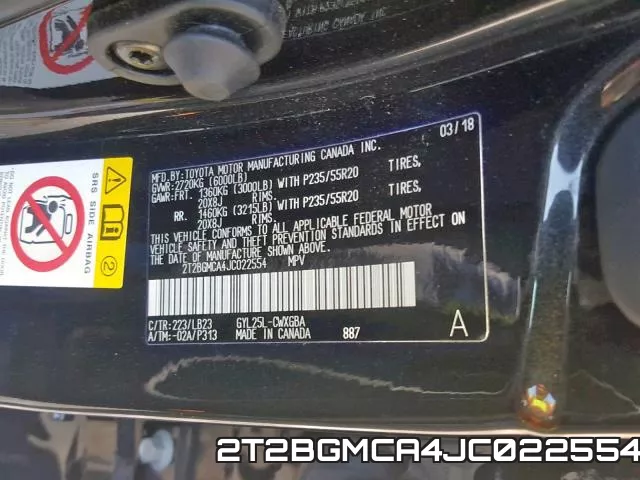 2T2BGMCA4JC022554