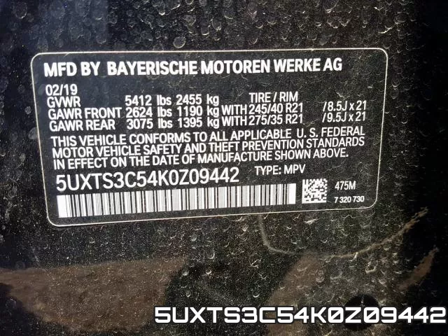 5UXTS3C54K0Z09442