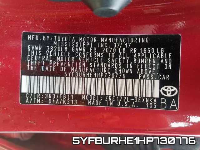 5YFBURHE1HP730776