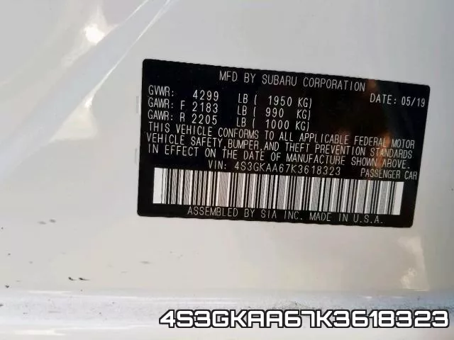 4S3GKAA67K3618323