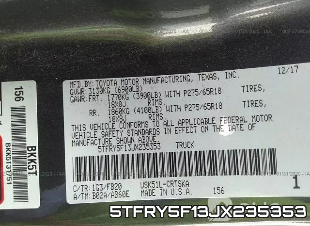 5TFRY5F13JX235353