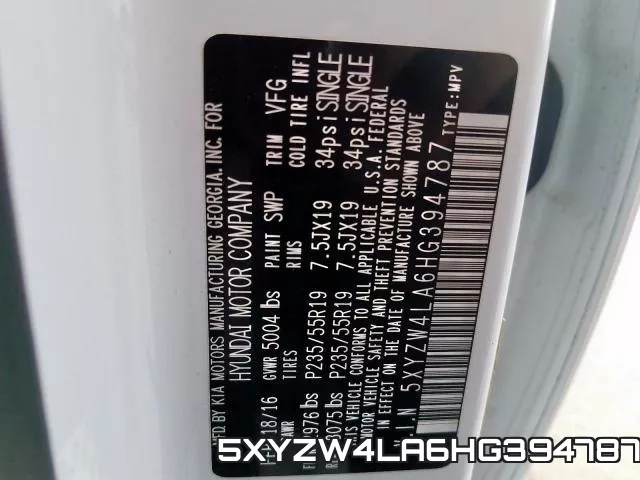 5XYZW4LA6HG394787