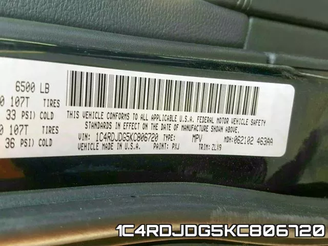 1C4RDJDG5KC806720