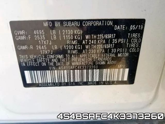 4S4BSAFC4K3373260