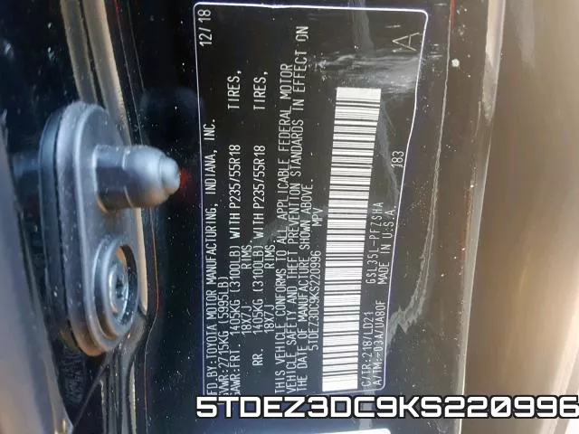 5TDEZ3DC9KS220996