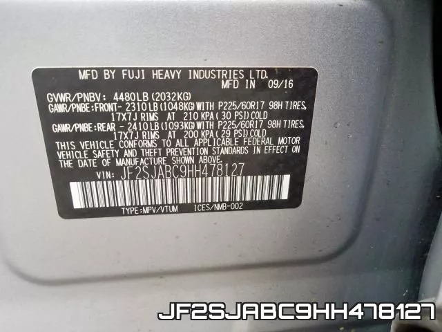 JF2SJABC9HH478127