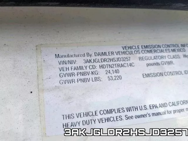 3AKJGLDR2HSJD3257