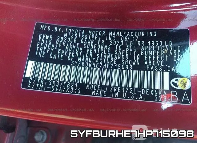 5YFBURHE7HP715098