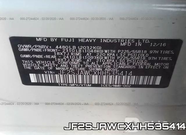 JF2SJAWCXHH535414
