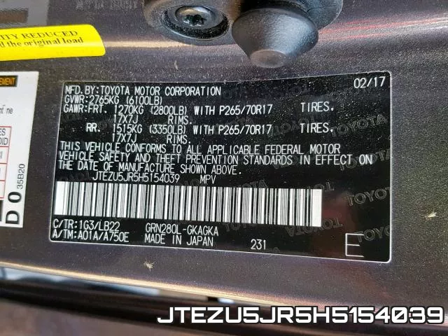 JTEZU5JR5H5154039