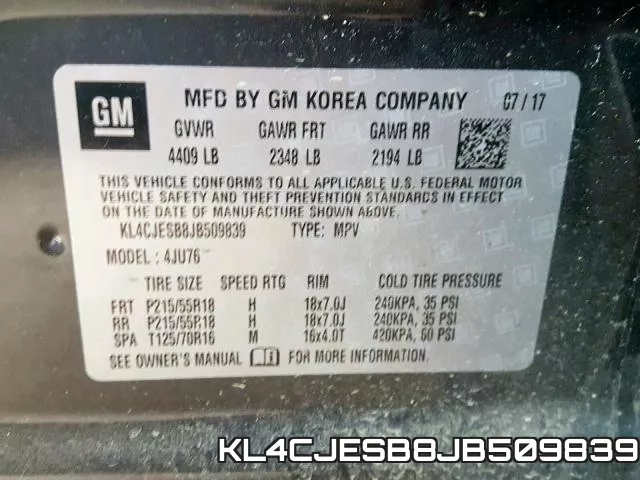 KL4CJESB8JB509839