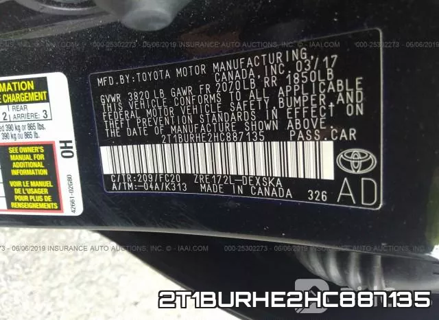 2T1BURHE2HC887135