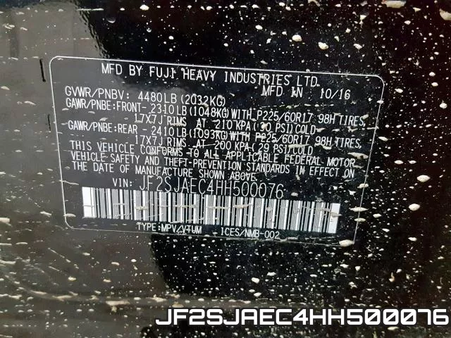 JF2SJAEC4HH500076
