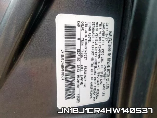 JN1BJ1CR4HW140537