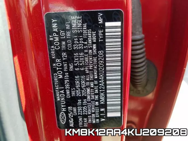 KM8K12AA4KU209208