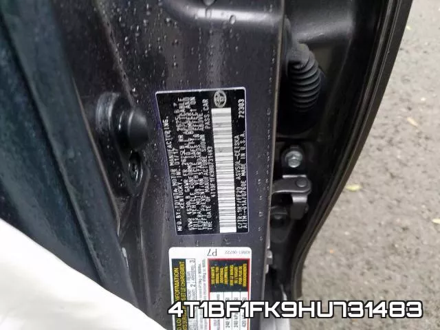 4T1BF1FK9HU731483