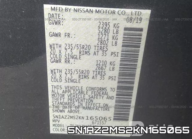 5N1AZ2MS2KN165065