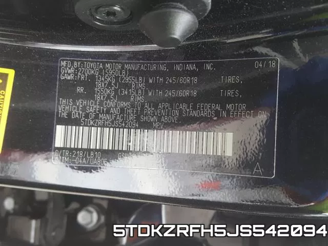 5TDKZRFH5JS542094