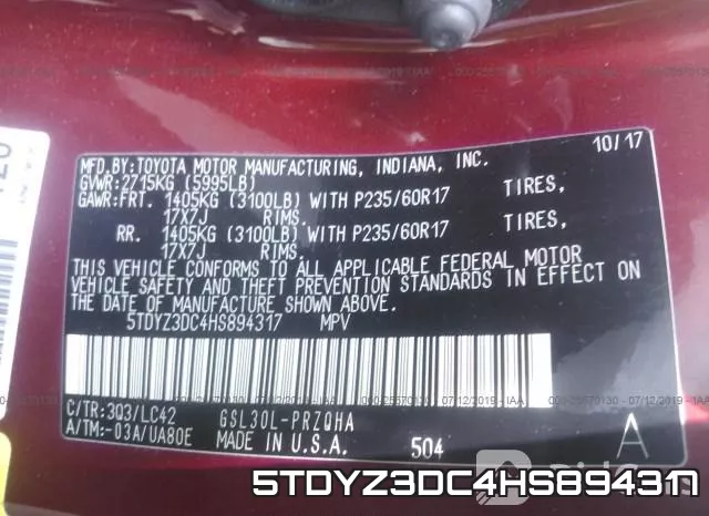 5TDYZ3DC4HS894317