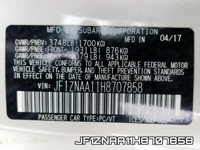 JF1ZNAA11H8707858