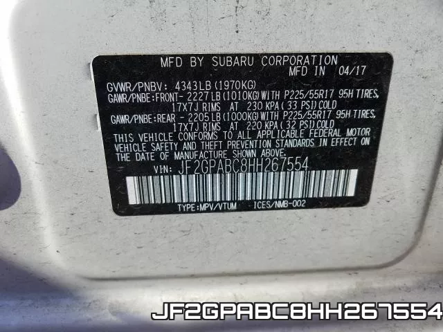 JF2GPABC8HH267554