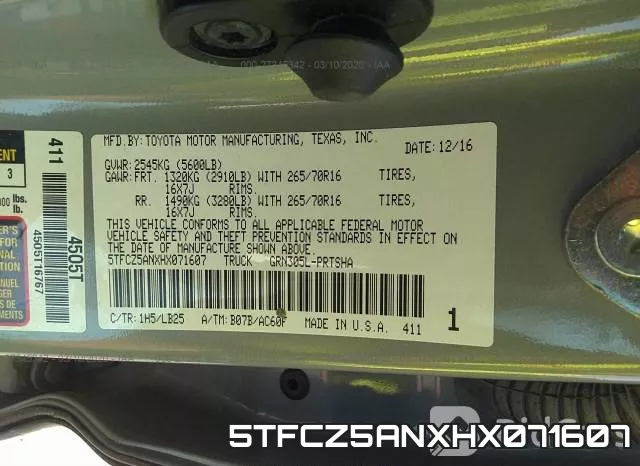 5TFCZ5ANXHX071607