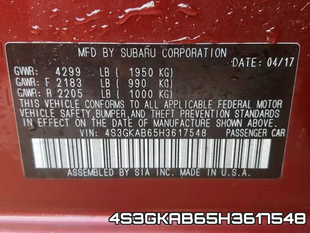 4S3GKAB65H3617548