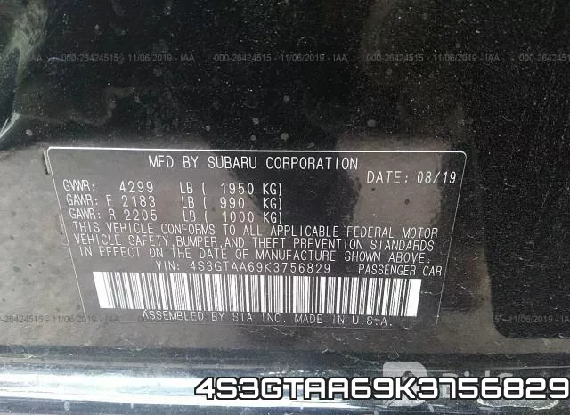 4S3GTAA69K3756829