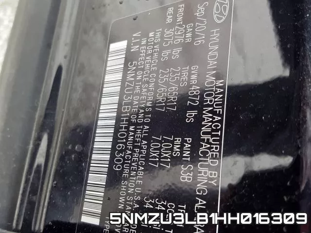 5NMZU3LB1HH016309