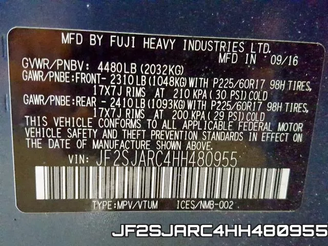 JF2SJARC4HH480955