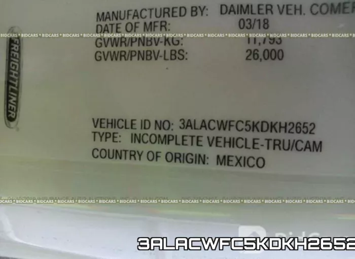 3ALACWFC5KDKH2652