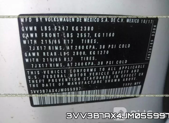 3VV3B7AX4JM055997