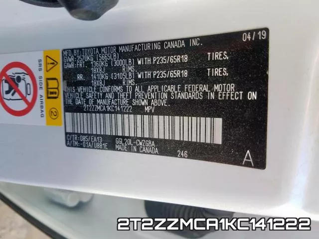 2T2ZZMCA1KC141222