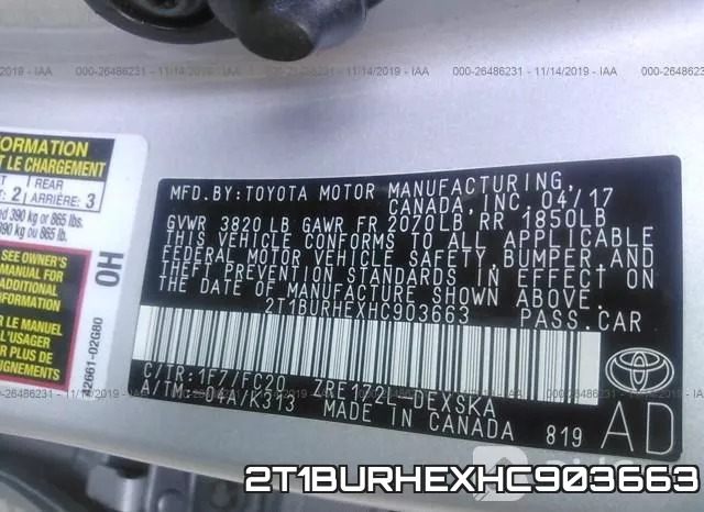 2T1BURHEXHC903663