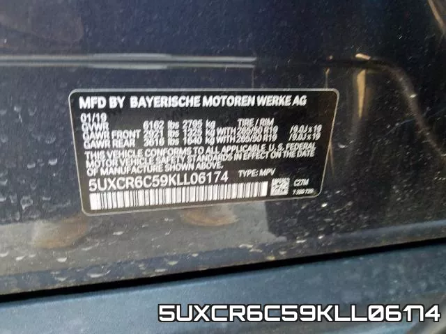 5UXCR6C59KLL06174