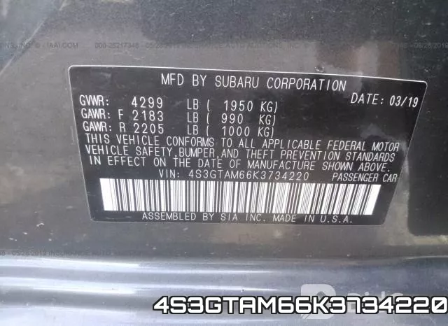 4S3GTAM66K3734220