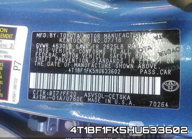 4T1BF1FK5HU633602