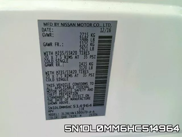 5N1DL0MM6HC514964