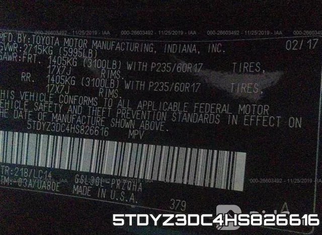 5TDYZ3DC4HS826616